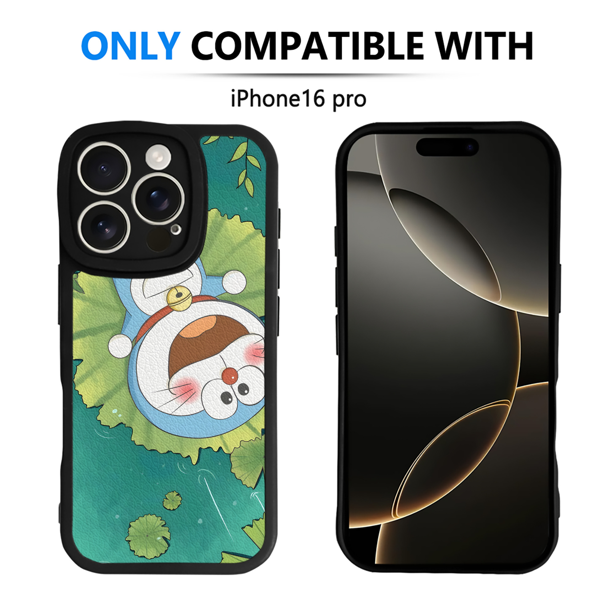 （画像用） ドラえもん Doraemon 【iPhone 16シリーズ対応】シリコンスマホケース（レザー調） 材質：シリコン